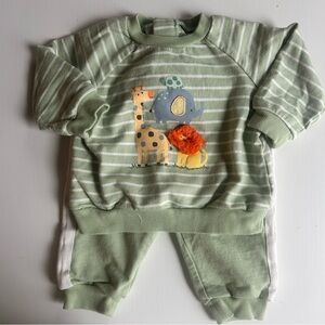 Little Me Animal Green Outfit